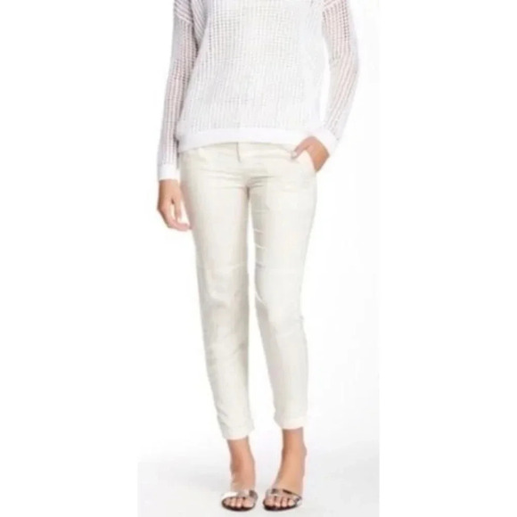 Vince Ivory Twill Cargo Pants -sz 4 - Picture 1 of 13